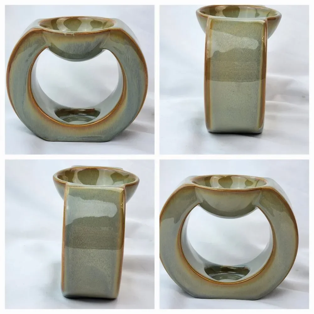 🩵PartyLite Olive Green Gaia Fragrance Warmer - Picture 4 of 11